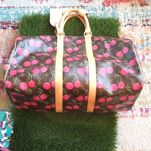 LOUIS VUITTON Speedy 45 Marc Jacobs Carry On Travel LV Cherry Cerises Duffle Bag - Picture 2 of 16
